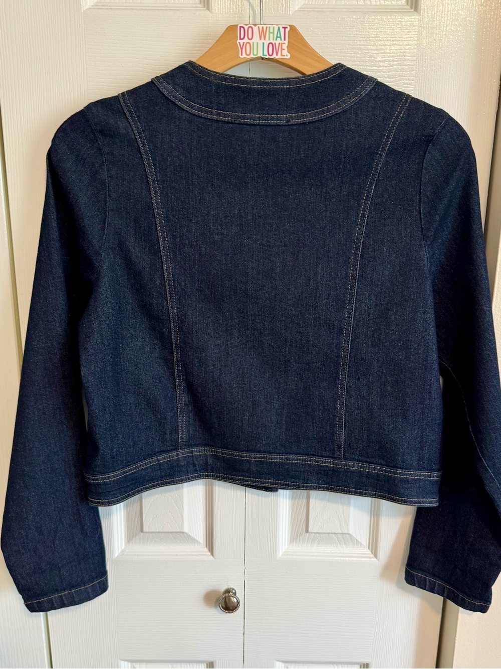 Rachel Zoe Dark Denim Lady Jacket - Size L - Picture 2 of 7